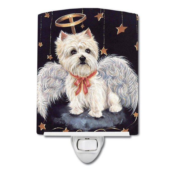 Carolines Treasures Carolines Treasures PPP3123CNL 6 x 4 in. Westie Christmas Angel Ceramic Night Light PPP3123CNL